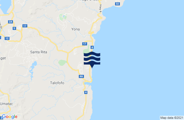 Mappa delle maree di Talofofo Municipality, Guam