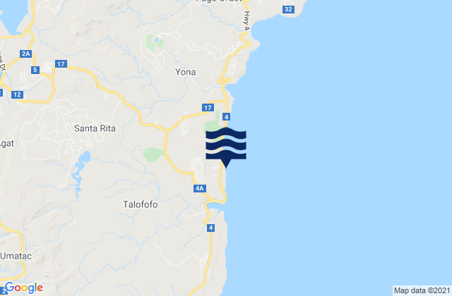 Mappa delle maree di Talofofo Village, Guam