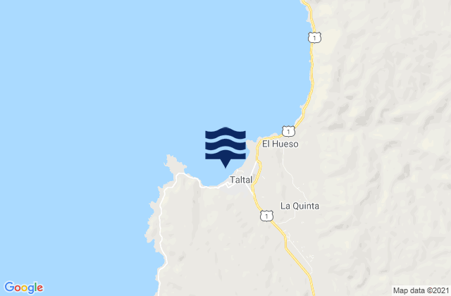 Mappa delle maree di Taltal, Chile