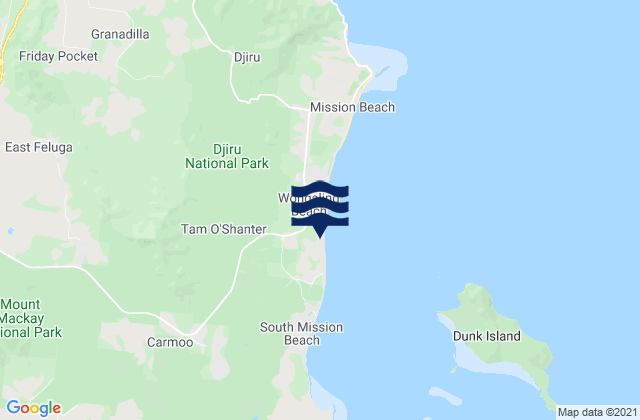 Mappa delle maree di Tam O'Shanter, Australia