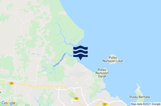 Mappa delle maree di Taman Rajawali, Malaysia