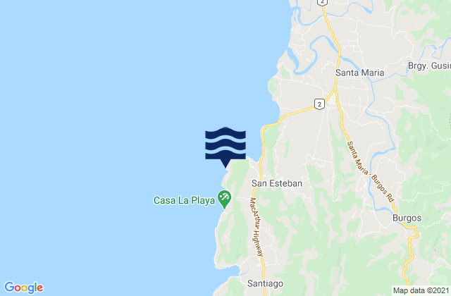Mappa delle maree di Tamorong, Philippines