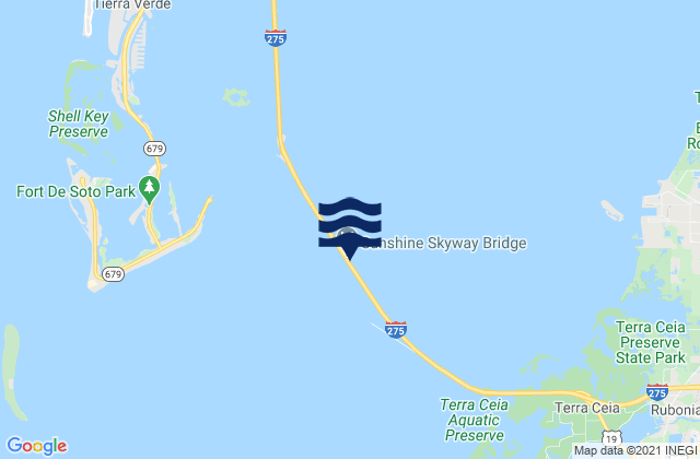 Mappa delle maree di Tampa Bay (Sunshine Skyway Bridge), United States