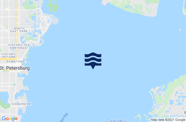 Mappa delle maree di Tampa Bay, United States