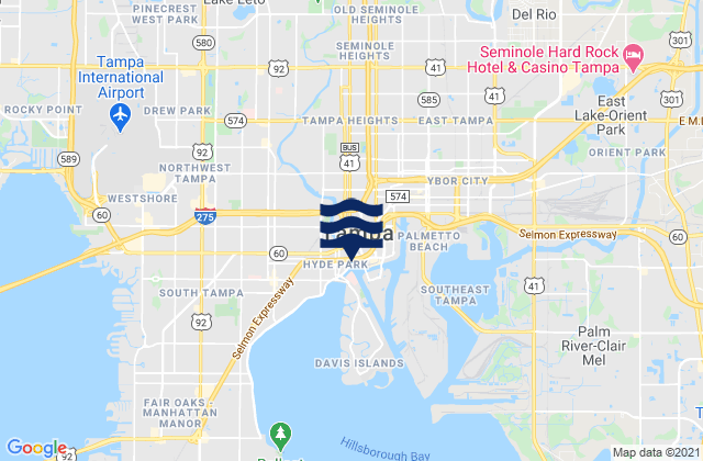 Mappa delle maree di Tampa, United States