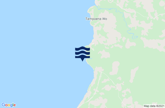 Mappa delle maree di Tampunawu (Muna Island), Indonesia