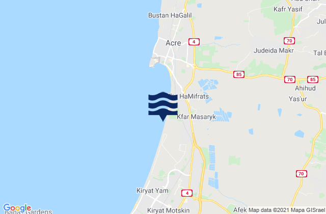 Mappa delle maree di Tamra, Israel