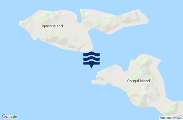 Mappa delle maree di Tanager Point Chugul Island, United States