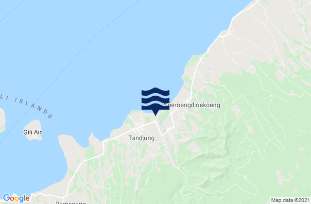 Mappa delle maree di Tanahsong Daya, Indonesia
