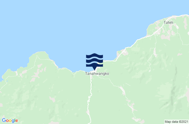 Mappa delle maree di Tanahwangko, Indonesia