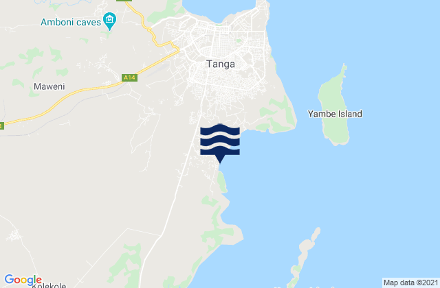 Mappa delle maree di Tanga, Tanzania