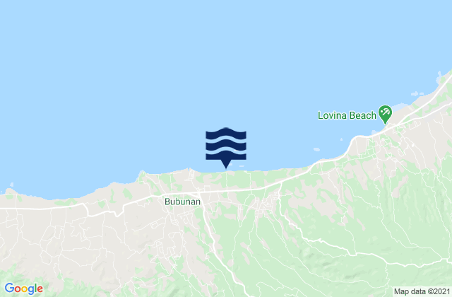 Mappa delle maree di Tangguwisia, Indonesia