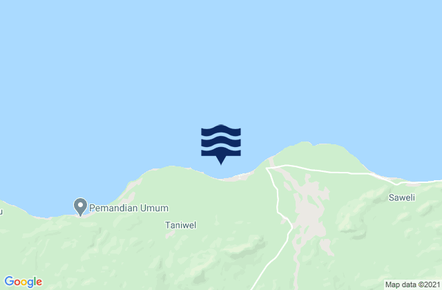 Mappa delle maree di Taniwel Seram Island, Indonesia