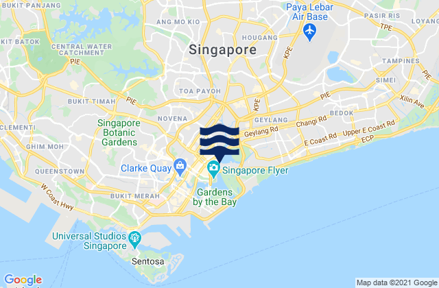 Mappa delle maree di Tanjong Rhu, Singapore