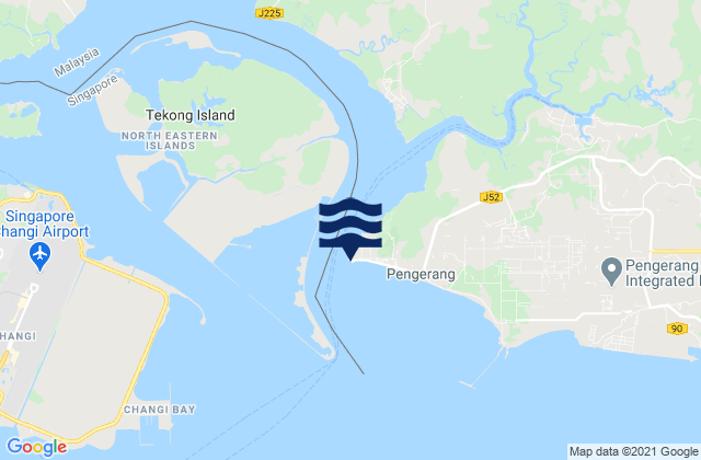Mappa delle maree di Tanjung Pengelih, Malaysia