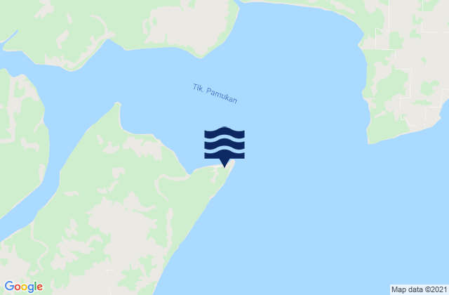 Mappa delle maree di Tanjungsamalantakan, Indonesia