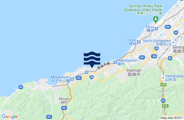 Mappa delle maree di Tannowa, Japan