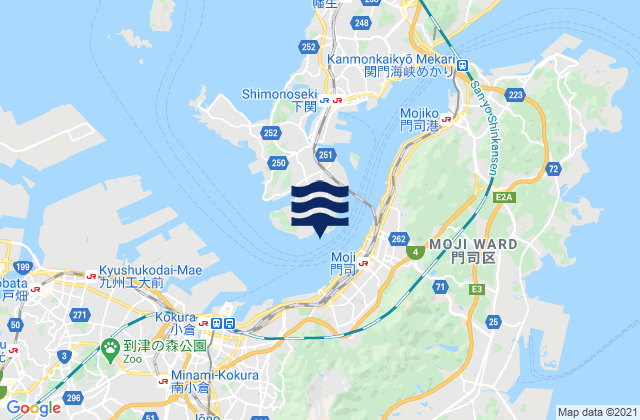 Mappa delle maree di Tanokubicho, Japan