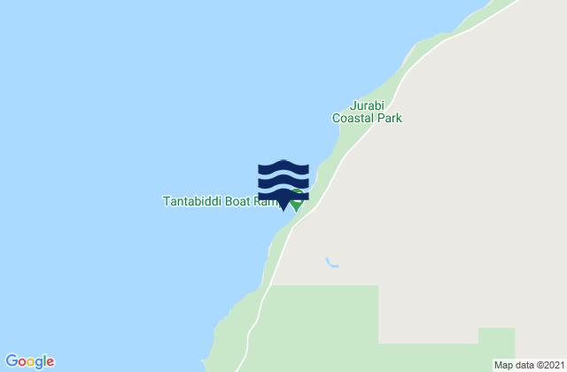 Mappa delle maree di Tantabiddi, Australia