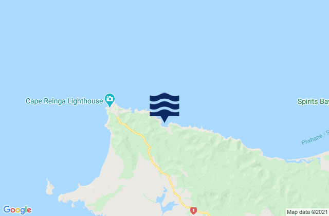 Mappa delle maree di Tapotupotu Bay, New Zealand