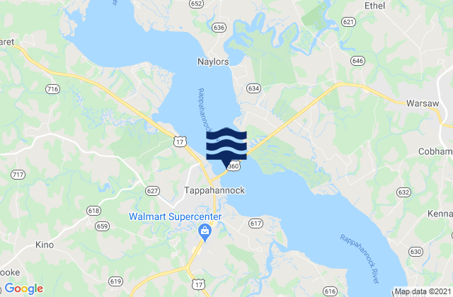 Mappa delle maree di Tappahannock Bridge, United States