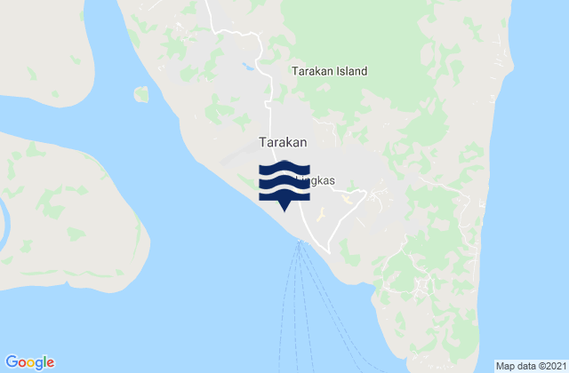 Mappa delle maree di Tarakan, Indonesia