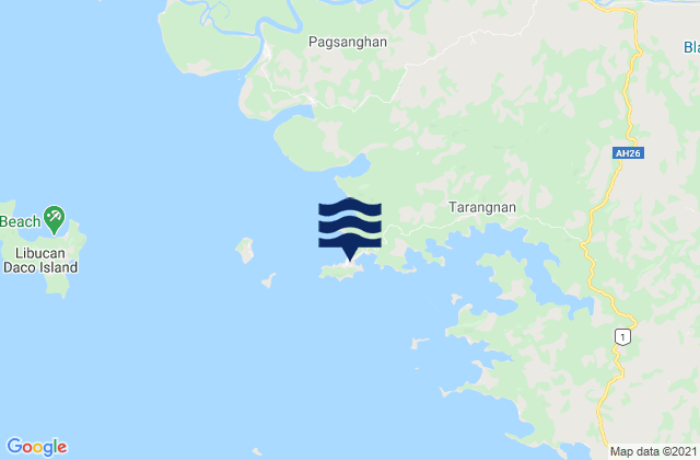 Mappa delle maree di Tarangnan, Philippines
