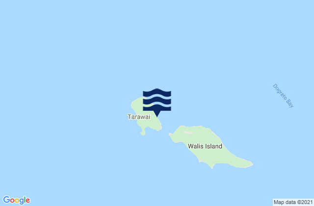 Mappa delle maree di Tarawai, Papua New Guinea