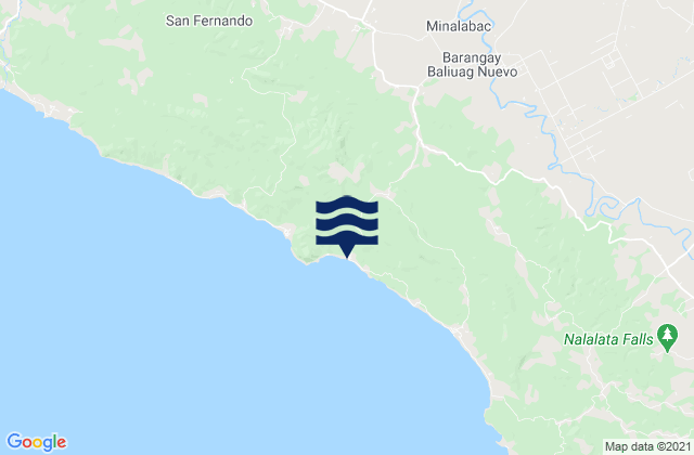 Mappa delle maree di Tariric, Philippines