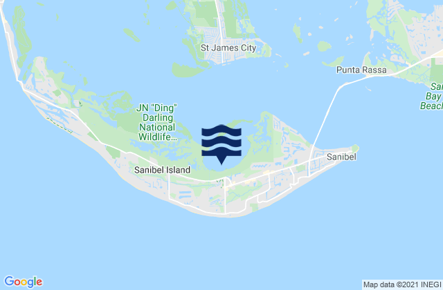 Mappa delle maree di Tarpon Bay Sanibel Island, United States