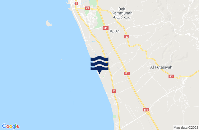 Mappa delle maree di Tartus District, Syria