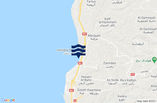 Mappa delle maree di Tartus Governorate, Syria