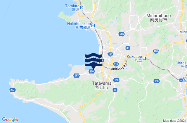 Mappa delle maree di Tateyama-shi, Japan