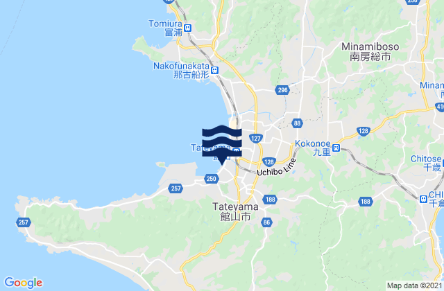 Mappa delle maree di Tateyama, Japan