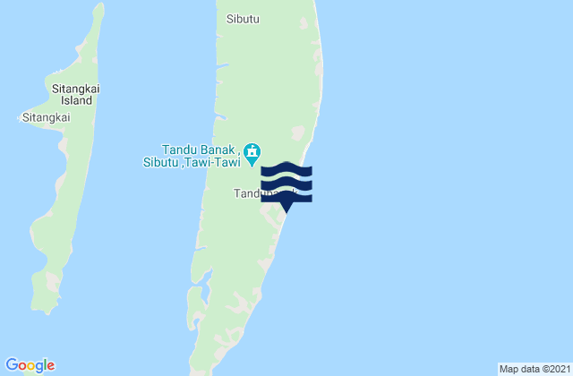 Mappa delle maree di Taungoh, Philippines