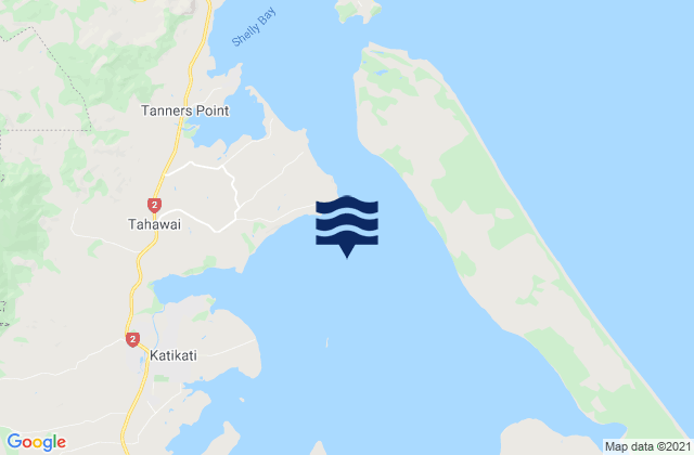 Mappa delle maree di Tauranga Harbour, New Zealand