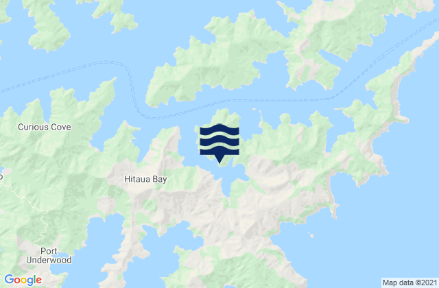 Mappa delle maree di Tawa Bay, New Zealand