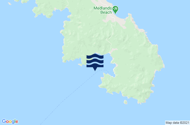 Mappa delle maree di Taylors Bay, New Zealand