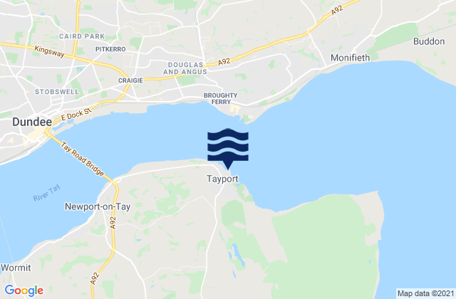 Mappa delle maree di Tayport, United Kingdom