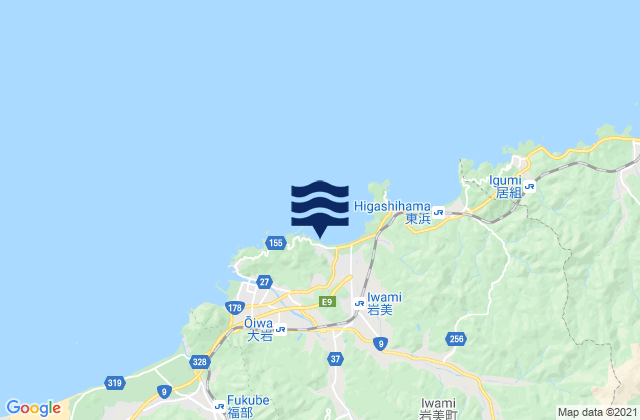 Mappa delle maree di Taziri, Japan