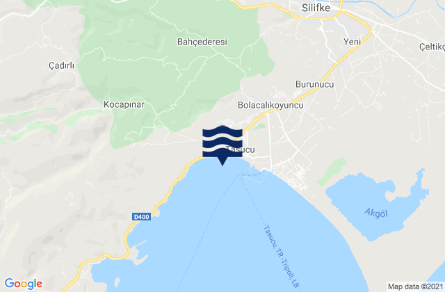 Mappa delle maree di Taşucu, Turkey