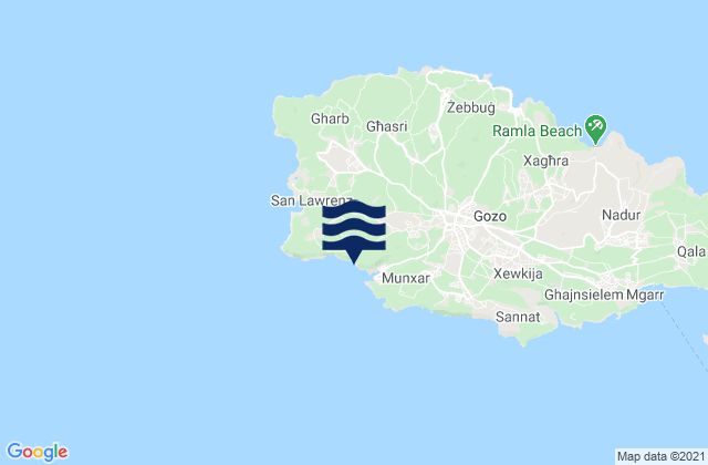Mappa delle maree di Ta’ Kerċem, Malta