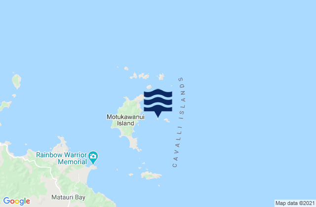 Mappa delle maree di Te Anaputa Island, New Zealand