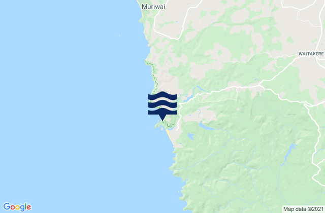 Mappa delle maree di Te Henga (Bethells Beach) Auckland, New Zealand