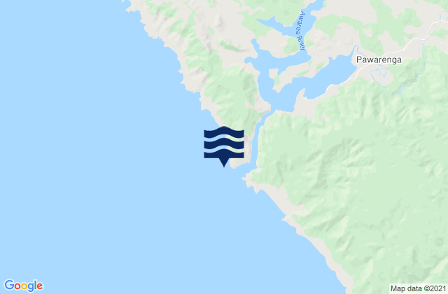Mappa delle maree di Te Kirikiri Bay, New Zealand