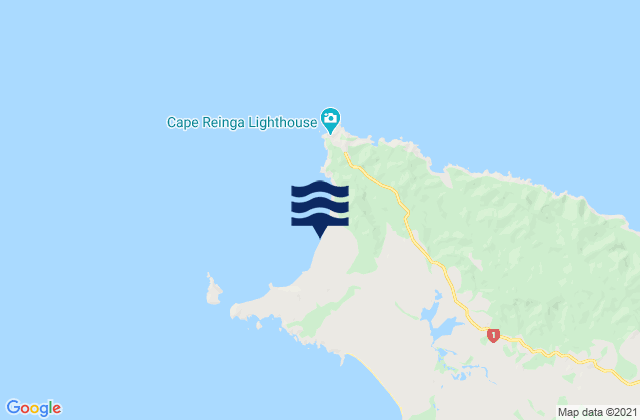 Mappa delle maree di Te Werahi Beach, New Zealand