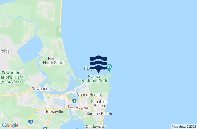 Mappa delle maree di Tea Tree Bay, Australia