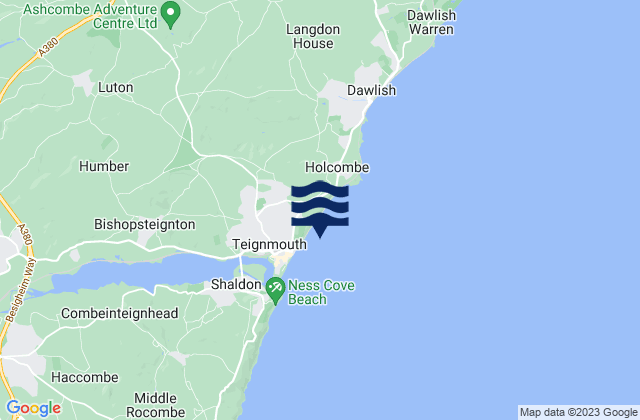 Mappa delle maree di Teignmouth (Approaches), United Kingdom