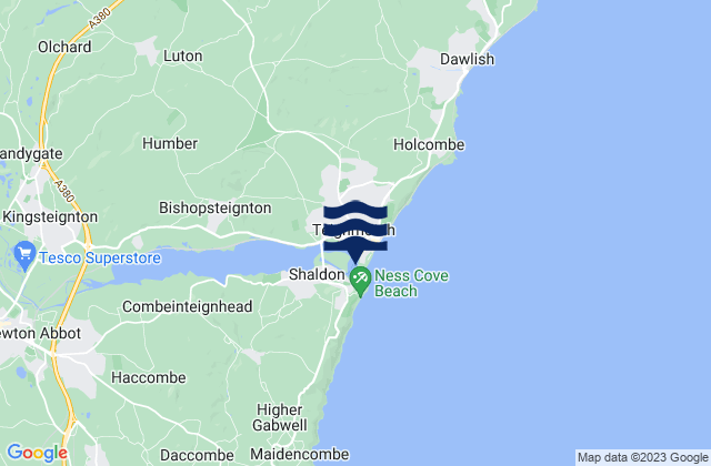 Mappa delle maree di Teignmouth Back Beach, United Kingdom