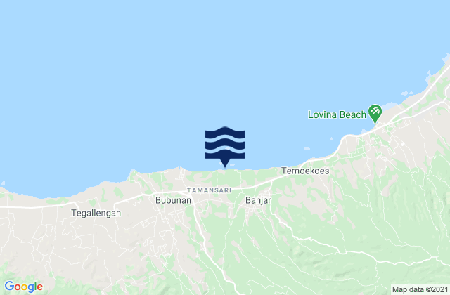 Mappa delle maree di Telaga, Indonesia